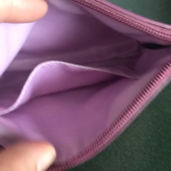 Coach Khaki/Pink Canvas Leather Signature C Corner Zip Pleated Wristlet - Picture 10 of 16